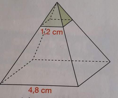 Pouvez vous m'aider s'il vous plaît ? la pyramide à base carrée ci-contre, de hauteur 6